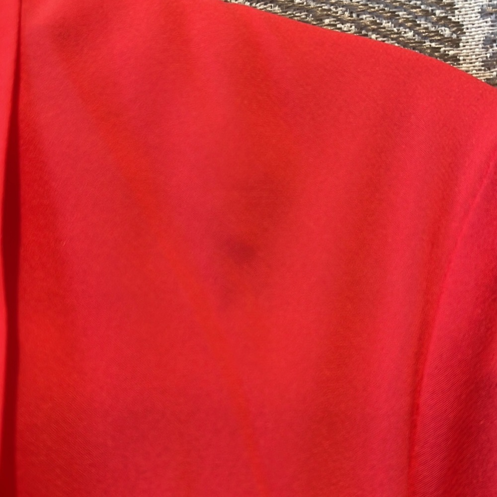 Bebe Cutout Sleeve Silk Wrap Bodysuit Teaberry XS - Picture 15 of 15